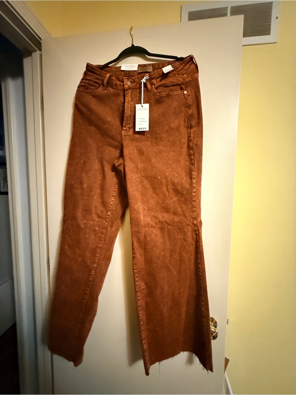 Judy Blue Rust-Toned Wide Leg Jeans